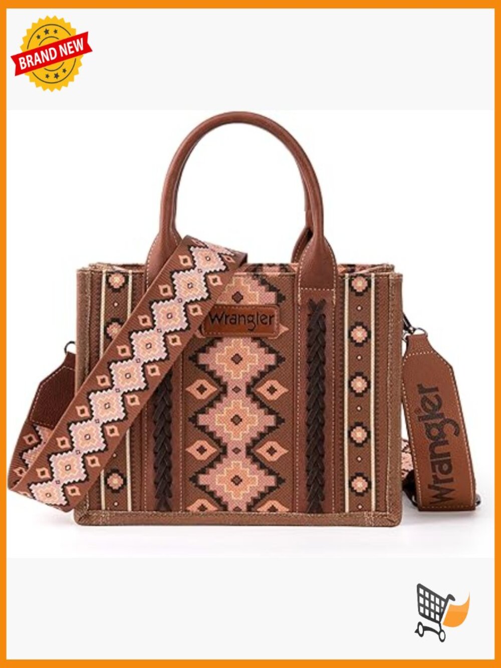 Aztec Tote Bag - Boho Shoulder Purse Handbag with Guitar Strap